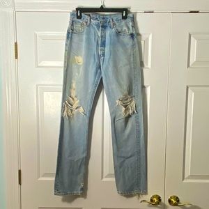 Vintage Levi 501 Light Blue Jeans